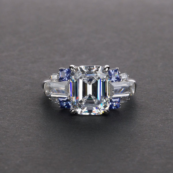 blue sapphire 925 silver ring