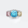 Multiple Stone 925 Silver Ring