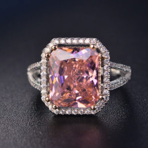 pink diamond wedding ring
