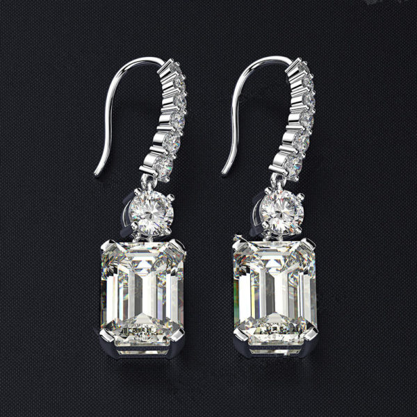 925 sterling silver cz earring