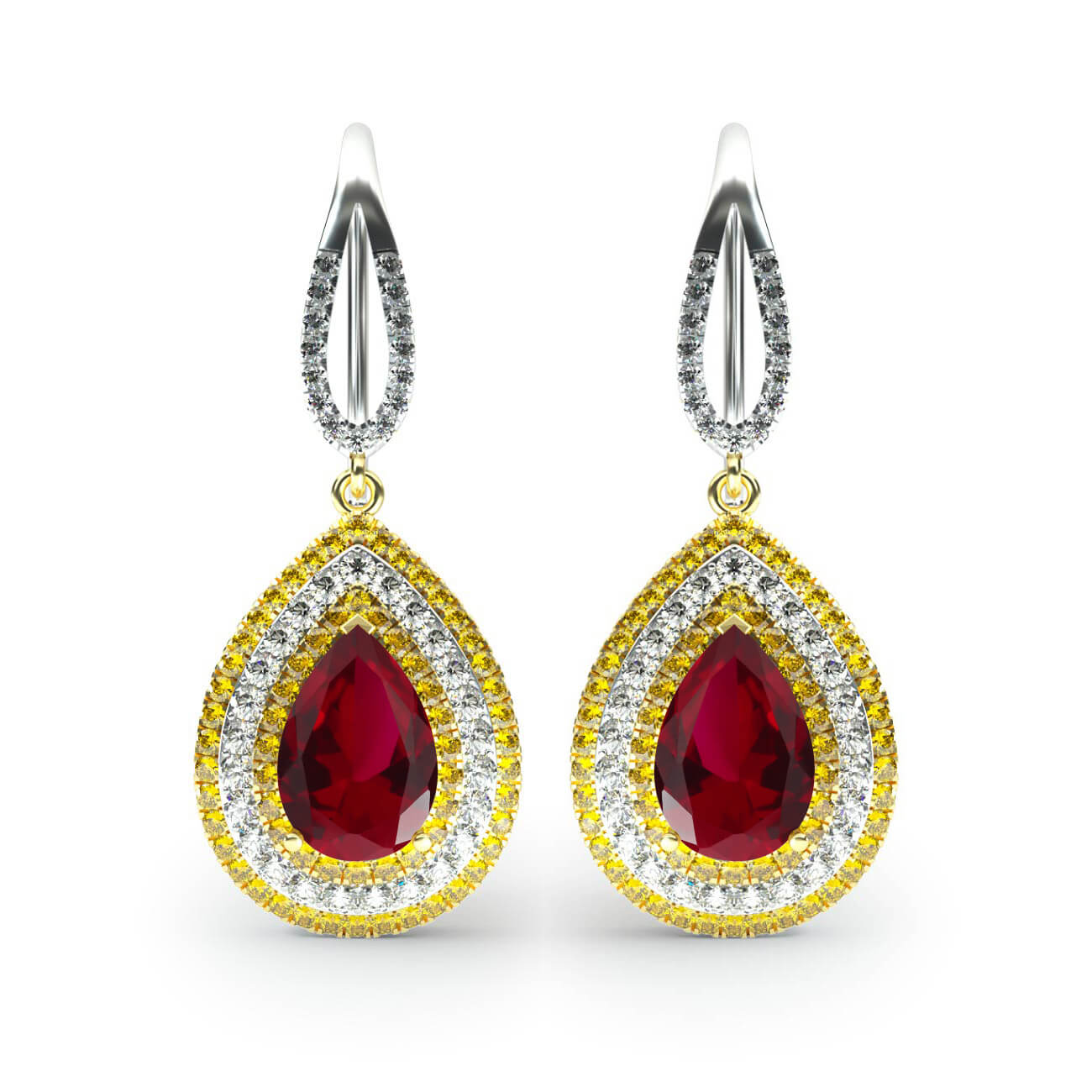 cubic zirconia earrings 18k gold drop diamond silver earring