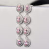 zirconia bride long earring