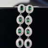 zirconia bride long earring
