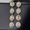 zirconia bride long earring