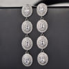 zirconia bride long earring