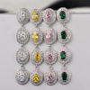 zirconia bride long earring