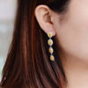 zirconia bride long earring