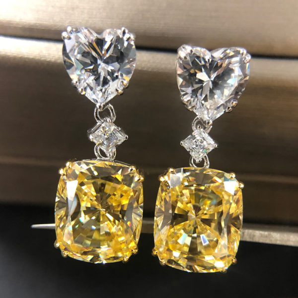 gold cubic zirconia earrings