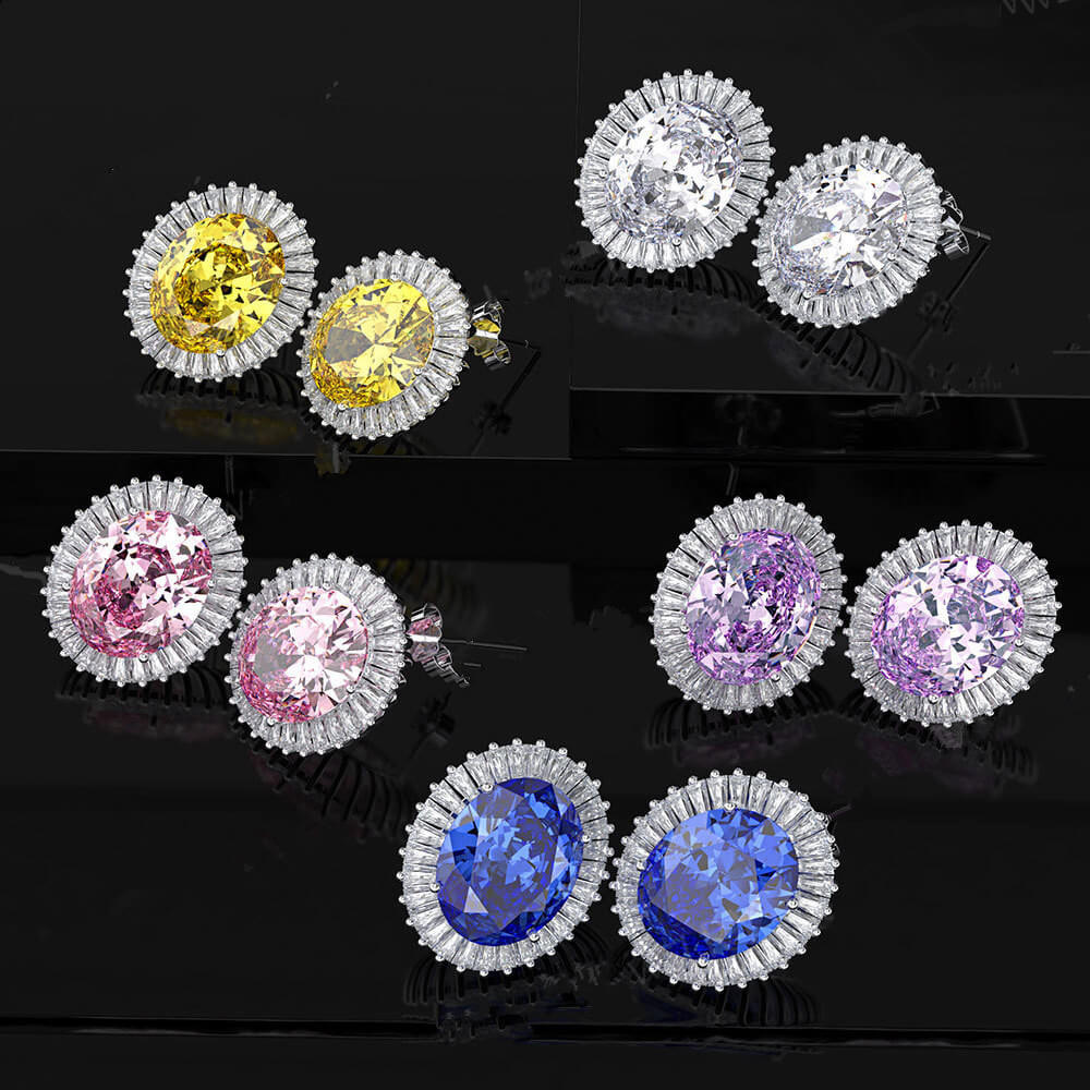 thumbnail image 2 of Black Royal Crown Cubic Zirconia Earrings – Stainless Steel Studs For Men & Women 2 of 4