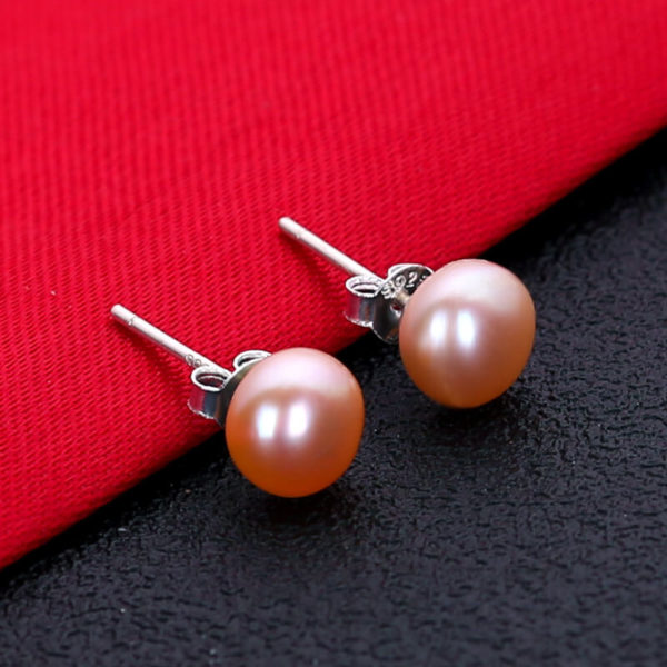 pearl stud earrings