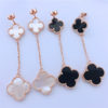 lucky clover silver stud earrings