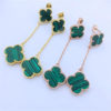 lucky clover silver stud earrings