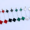 lucky clover silver stud earrings
