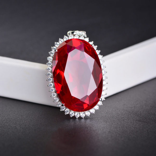 red ruby pendant necklace