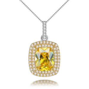 gold cubic zirconia necklace