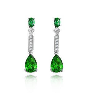 Emerald Green Zirconia earrings