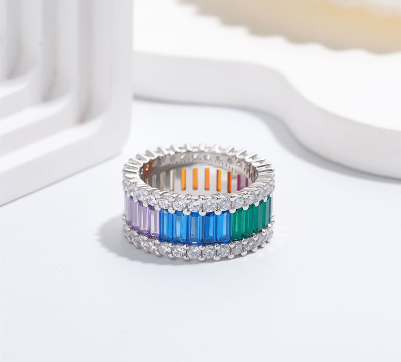 rainbow zirconia ring