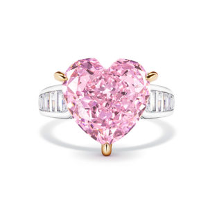 Pink Heart CZ Ring