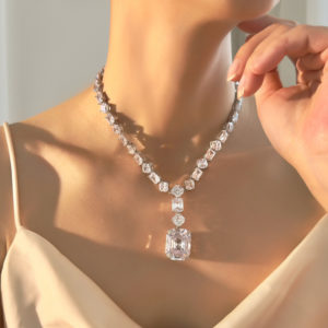 Big Diamond Pendant Necklace