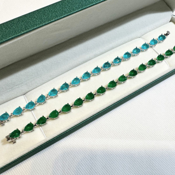 Pear Cut Stone Tennis Bracelets