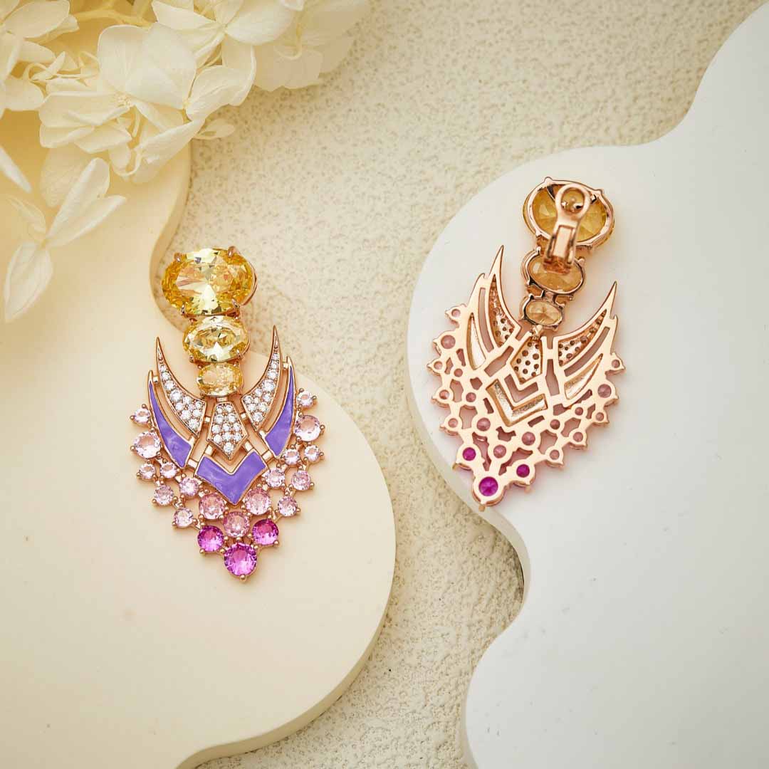 DFNS02-3 diamond hoop earring